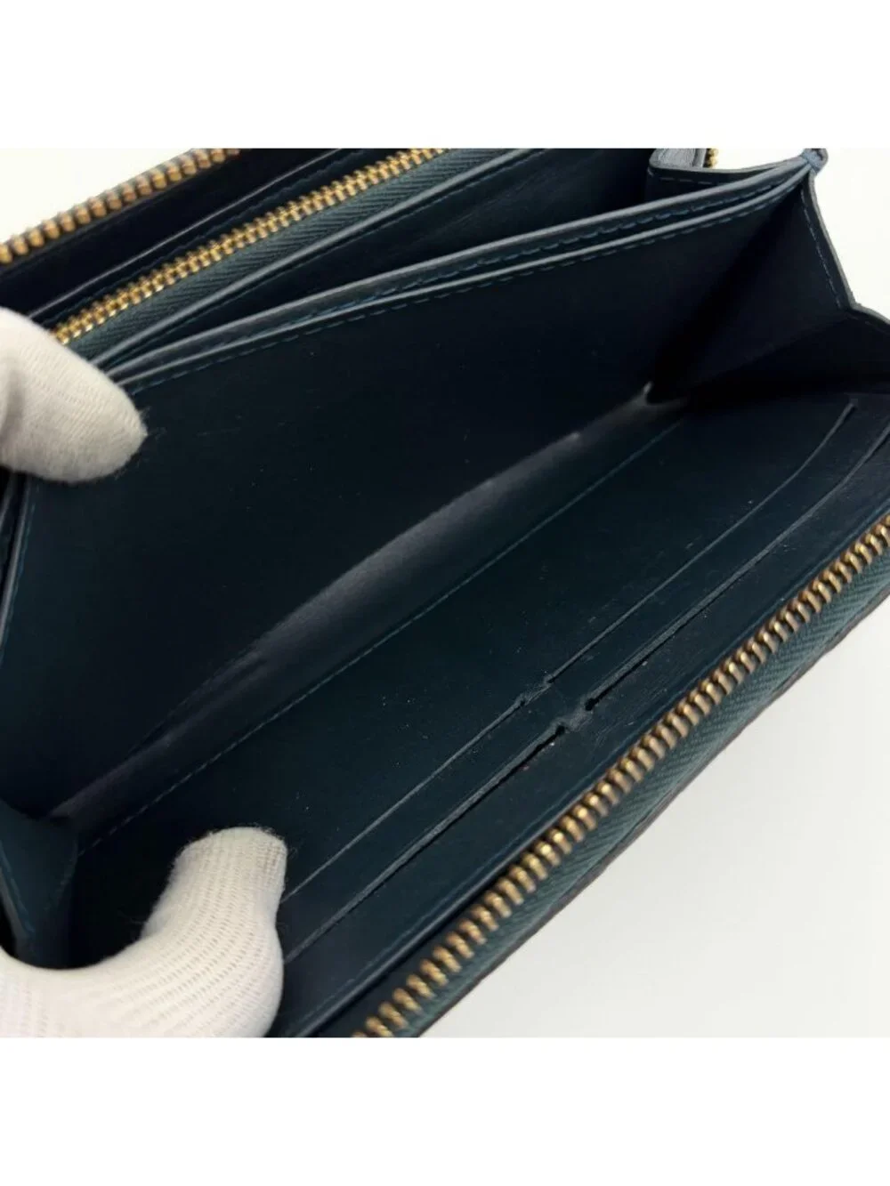 Louis Vuitton Zippy Wallet Vernis Green Monogram